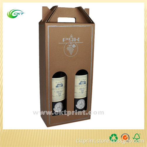 Cardboard Wine Gift Box with Handle (CKT- CB-117)